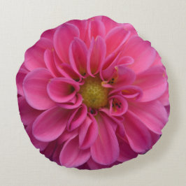 Rosa Dahlie-rundes Wurfs-Kissen Rundes Kissen