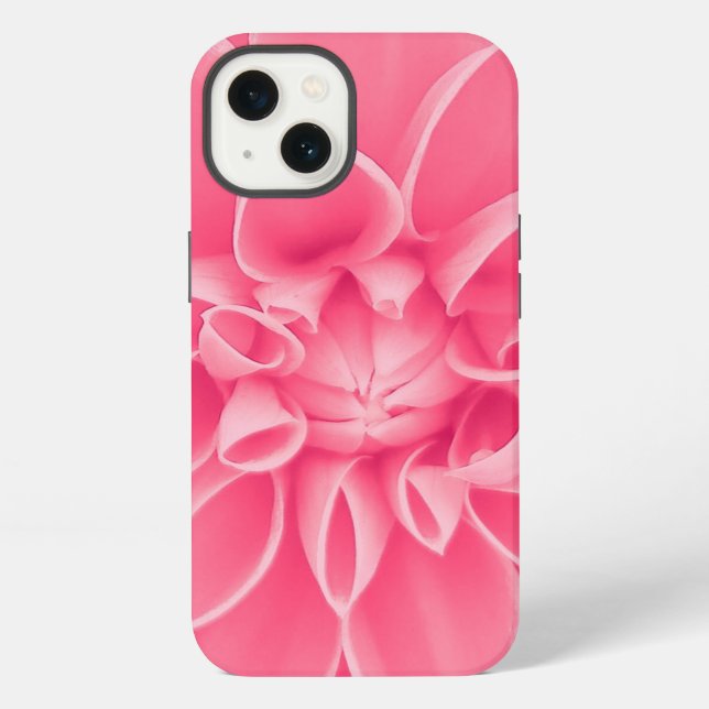 Rosa Dahlienblüte iPhone Hülle (Rückseite)