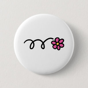 Rosa Daisy-Blume Button