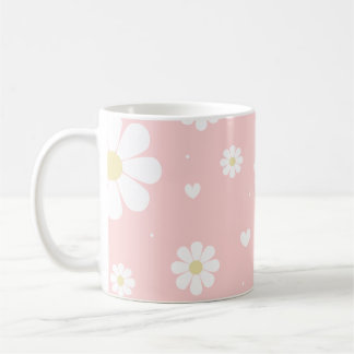 Rosa Daisy Frühlingsblumen Niedlich Kaffeetasse