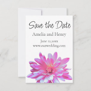 Rosa Daisy Rosa Blume mit Blumenfarbe Save the Dat Save The Date