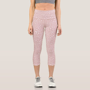 Rosa Dalmatiner-Punkte, Dalmatiner-Punkte, gepunkt Capri Leggings