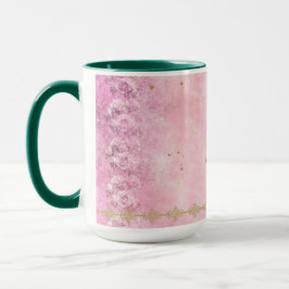 Rosa Damask Grunge - Tasse, Cup Tasse