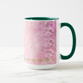 Rosa Damask Grunge - Tasse, Cup Tasse