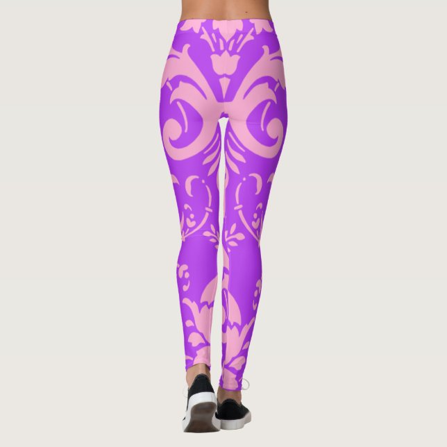 Rosa Damask Leggings (Rückseite)