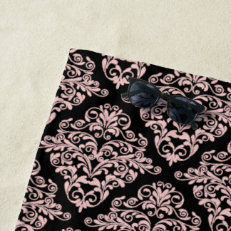 Rosa Damask Party Girl Strandtuch