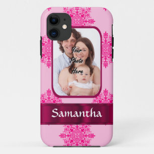 Rosa Damast-Fotoschablone Case-Mate iPhone Hülle