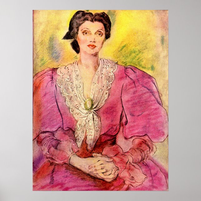 Rosa Dame Poster (Vorne)