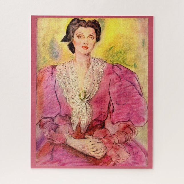 Rosa Dame Puzzle (Vertikal)