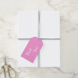 Rosa Danke-Schön-Geschenkanhänger mit Herz-Muster Geschenkanhänger