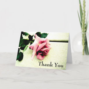 Rosa Dankeschön-Hochzeitskarte Dankeskarte