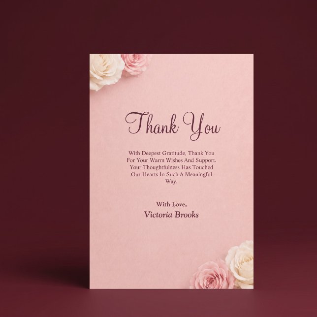 Rosa Dankeskarte mit Blush-Ton Einladung (Von Creator hochgeladen)
