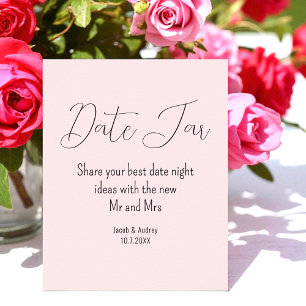 Rosa Date Jar Hochzeitsshower Poster