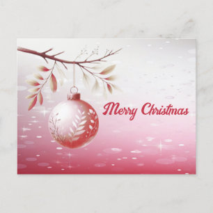 Rosa Decorative Ball Holiday Weihnachten Postkarte