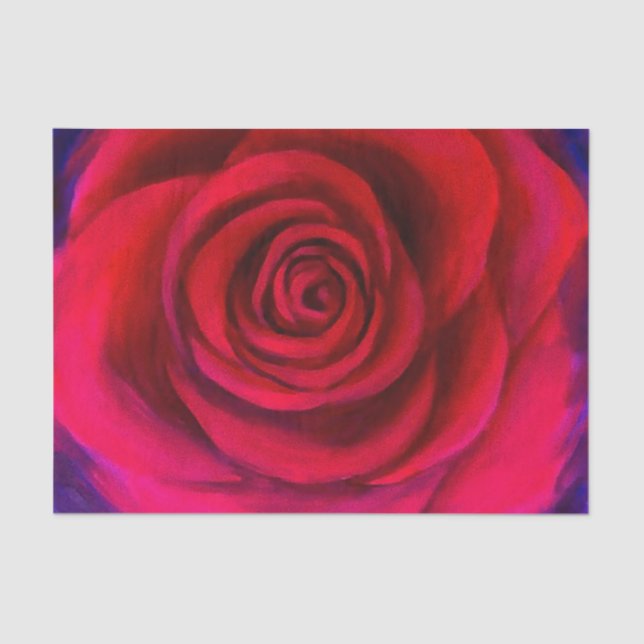 Rosa Decoupage Nah Seidenpapier (Vorderseite)