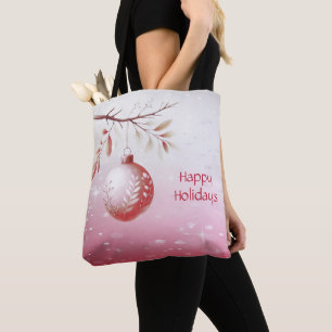 Rosa dekorative Weihnachtsball-Feiertags-Tasche