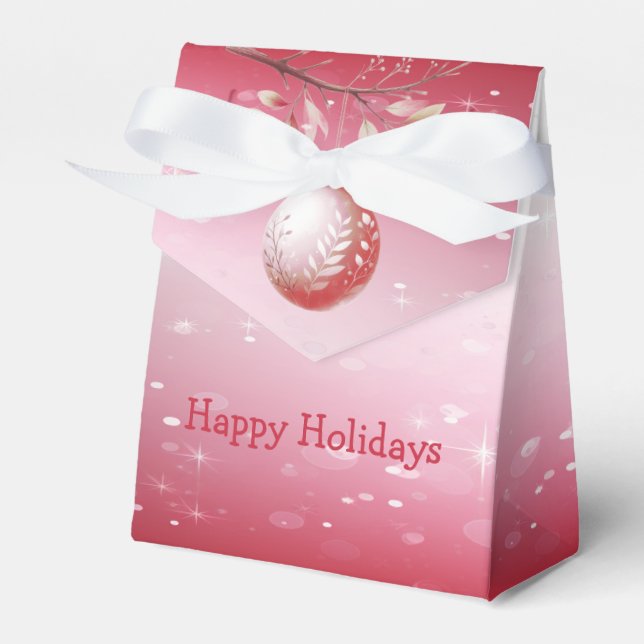 Rosa dekorative Weihnachtsball Geschenkboxen Geschenkschachtel (Vorderseite)