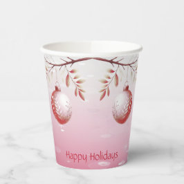 Rosa Dekorative Weihnachtsball Weihnachtszeitungen Pappbecher