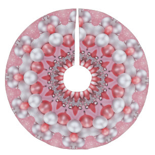 Rosa dekoratives Baumrock Polyester Weihnachtsbaumdecke