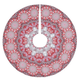 Rosa dekoratives Baumrock Polyester Weihnachtsbaumdecke