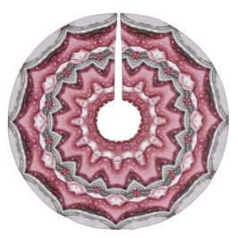 Rosa dekoratives Weihnachtsbaumrock Polyester Weihnachtsbaumdecke