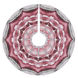 Rosa dekoratives Weihnachtsbaumrock Polyester Weihnachtsbaumdecke