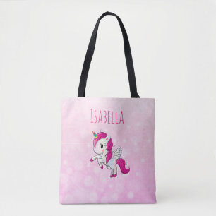 Rosa der Unicorn-Tasche des personalisierten