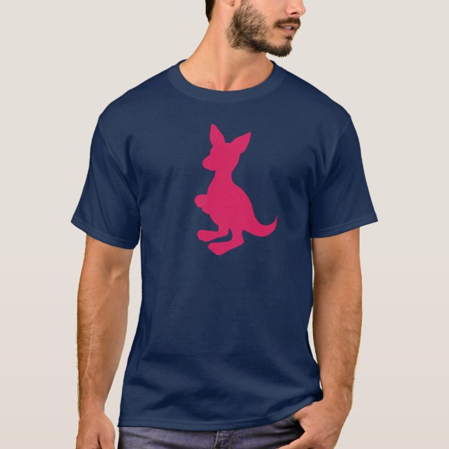 Rosa der Wallaby-T-Shirt der Männer T-Shirt (Vorderseite)