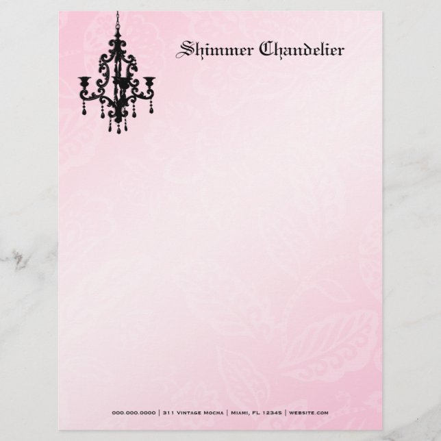 Rosa des Leuchter-311-Shimmer Briefkopf (Vorderseite)