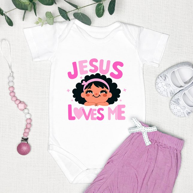 Rosa Design "Jesus Lieben Me" Baby Strampler (Von Creator hochgeladen)