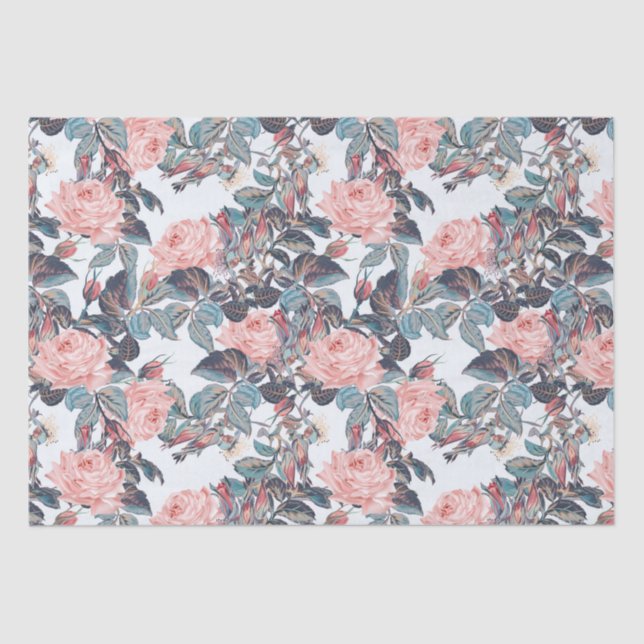 Rosa-Design Seidenpapier (Vorderseite)