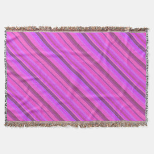 Rosa diagonale Streifen Decke