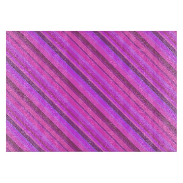 Rosa diagonale Streifen Schneidebrett (Vorderseite)