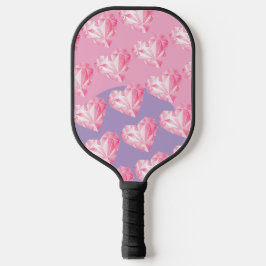 Rosa Diamant-Herz-Muster – Süß und Stylisch Pickleball Schläger