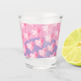 Rosa Diamant-Herz-Muster – Süß und Stylisch Schnapsglas