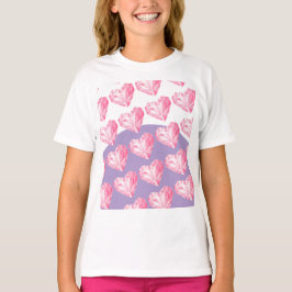 Rosa Diamant-Herz-Muster – Süß und Stylisch T-Shirt