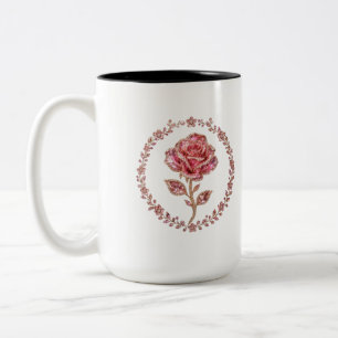 Rosa Diamant Kronen Kunst aus rosa Kristall Zweifarbige Tasse