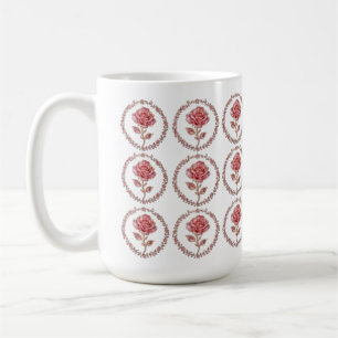 Rosa Diamant Kronen Kunstwerk aus rosa Kristall Kaffeetasse