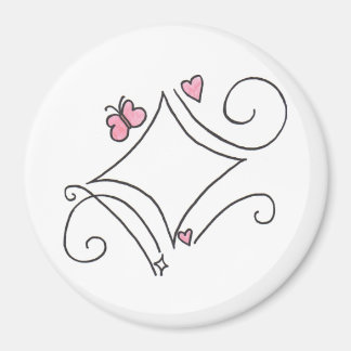 Rosa Diamant Magnet