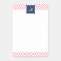 rosa Diamanten Muster und Monogramm