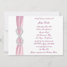Rosa Diamond Infinity Bridal Dusche Einladung
