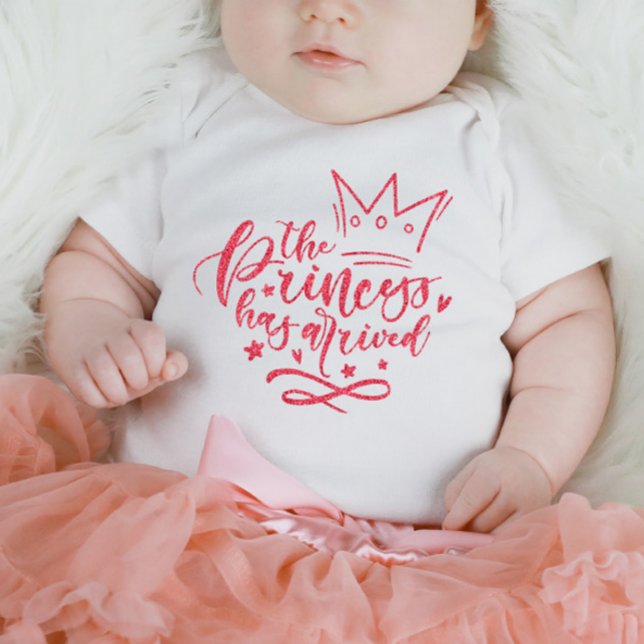 Rosa Die Prinzessin hat einen Baby-Bodysuit gefund Baby Strampler (Von Creator hochgeladen)