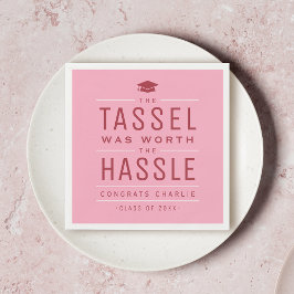 Rosa die Tassel war den problematischen Abschluss  Serviette