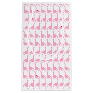 Rosa Dinosaurier-Geschenk-Tasche Kleine Geschenktüte