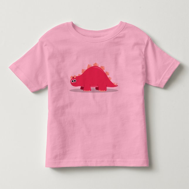 Rosa Dinosaurier Kleinkind T-shirt (Vorderseite)
