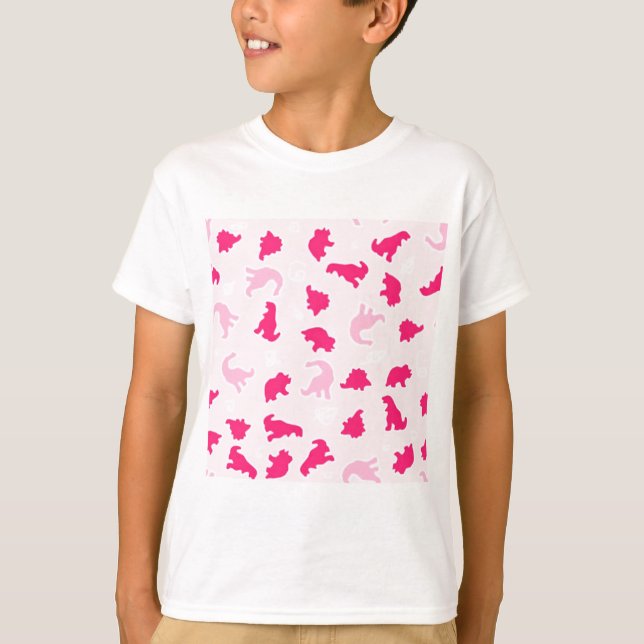 rosa Dinosaurier T-Shirt (Vorderseite)