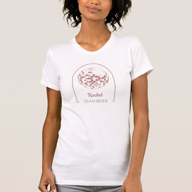 Rosa Disco Boogie Team Bridge T-Shirt (Vorderseite)
