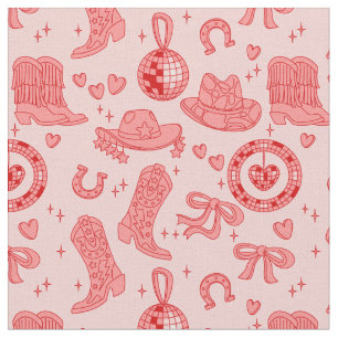 rosa Disco-Cowgirl-Hut Land-Rodeo Western Retro Stoff