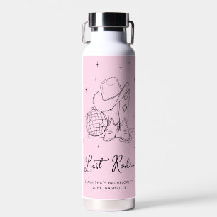 Rosa Disco-Cowgirl Letztes Rodeo Junggesellinnenab Trinkflasche