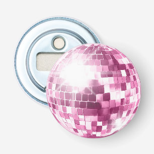 Rosa Disco-Kugel Flaschenöffner